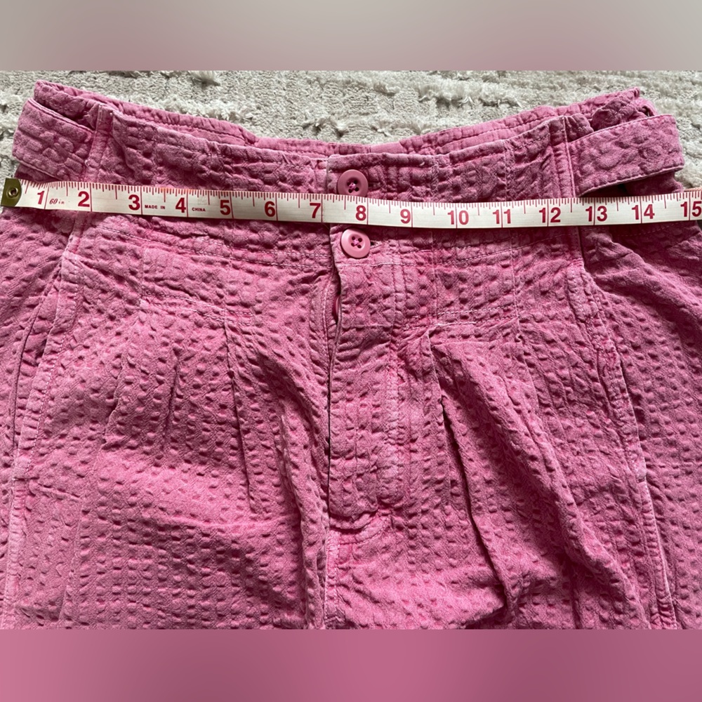 Free‎ People Pink Textured High Waisted Pants - Picture 12 of 14